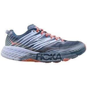 Hoka One One Speedgoat 4 Size 8.5 US Blue Peach Trail Running Shoes Sneakers